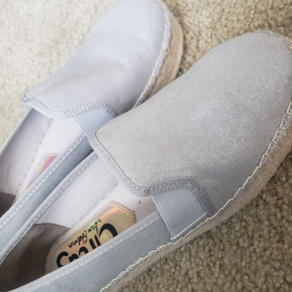 Nwot circus by Sam edelman grey sparkle espradrille platform shoes size 8